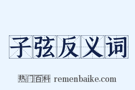 子弦反义词是什么意思的图片